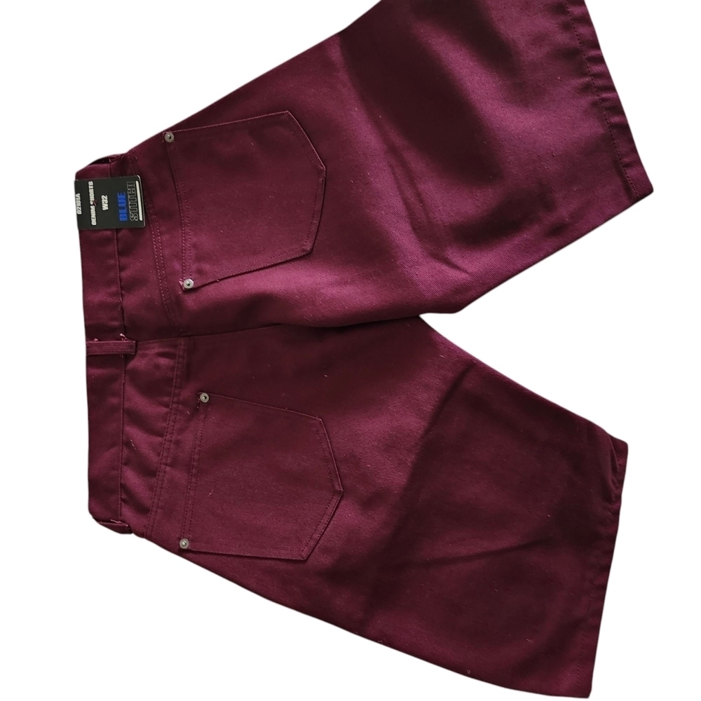 Denim Burgundy Biker Moto Shorts - Men’s - Picture 5 of 6